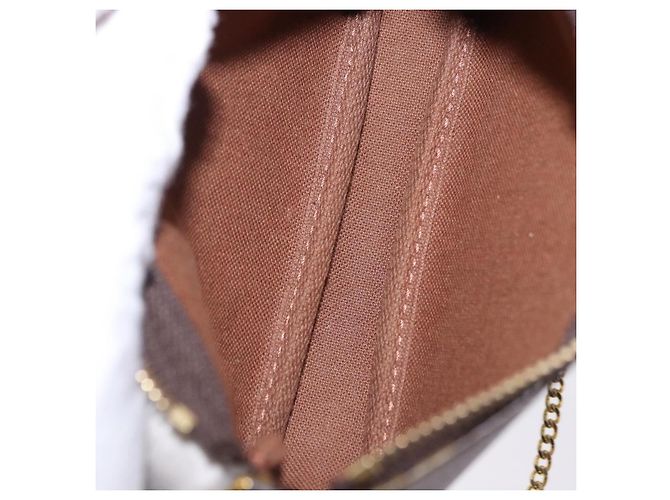 Louis Vuitton Mini pochette accessoires Canvas Mini Marrone - vista 5