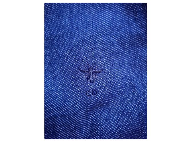 Christian Dior Bestickte Kimono-Denimjacke Braun Blau - Ansicht 6