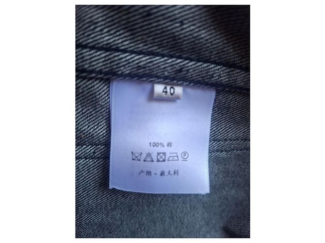 Christian Dior Bestickte Kimono-Denimjacke Braun Blau - Ansicht 9