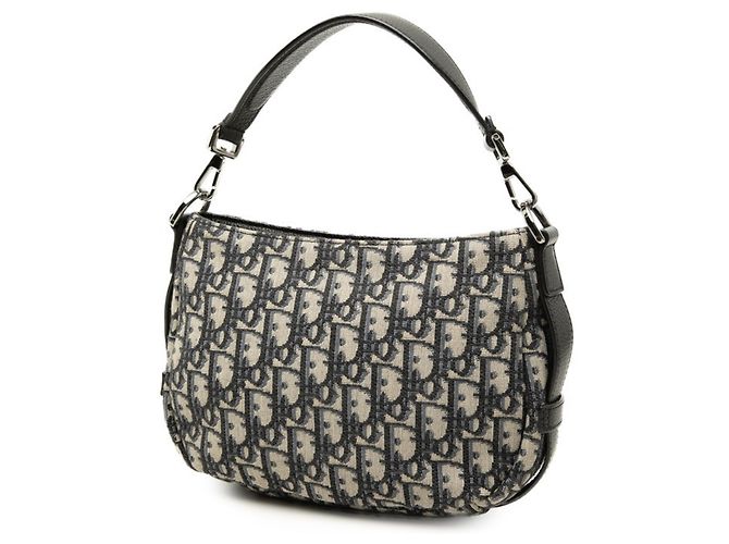 Borsa a tracolla Saddle Christian Dior Dior Trotter Beige Blu navy - vista 2