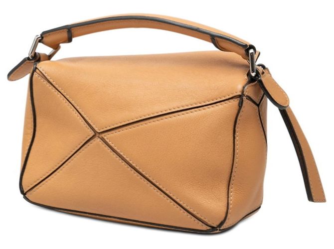 Borsa a mano Loewe Anagram Puzzle Mini Marrone - vista 2
