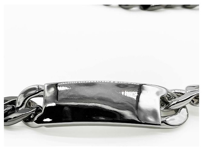 Collana Choker Vivienne Westwood Orb Plate Chain Nero Argento - vista 4