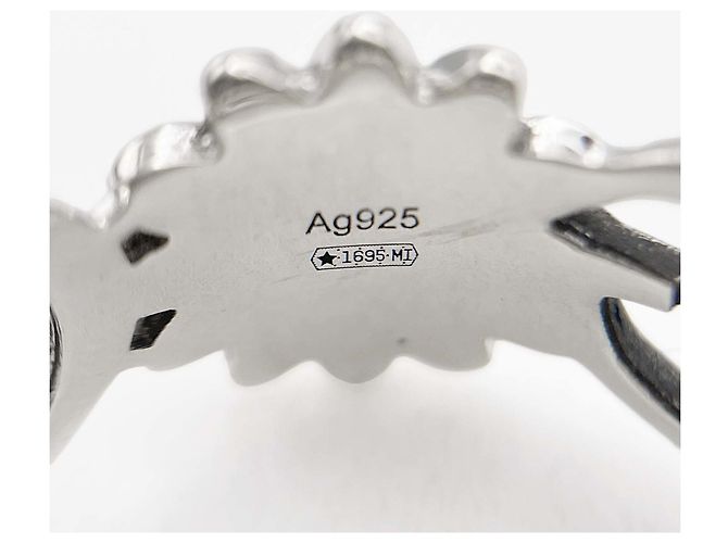 Anello GUCCI Double G Flower in turchese e madreperla Argento - vista 7
