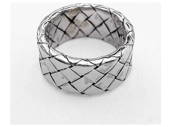 Bottega Veneta Intrecciato Silver Ring Silber - Ansicht 2