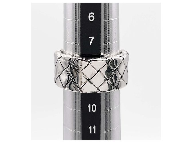 Bottega Veneta Intrecciato Silver Ring Silber - Ansicht 6