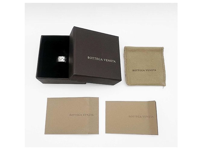 Bottega Veneta Intrecciato Silver Ring Silber - Ansicht 7