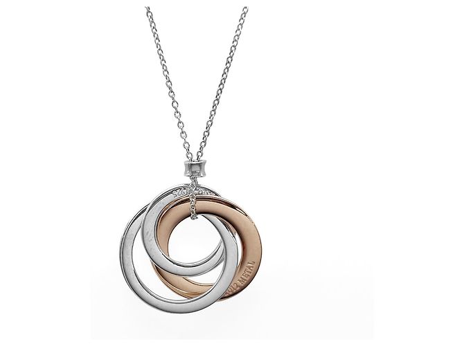 Collana con pendente Tiffany & Co. 1837 Interlocking Circle Argento D'oro - vista 3