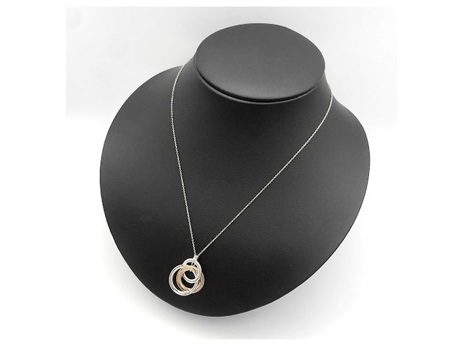 Collana con pendente Tiffany & Co. 1837 Interlocking Circle Argento D'oro - vista 9