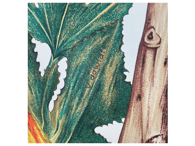 Hermès HERMES Carre 90 CITROUILLES ET COLOQUINTES Seidentuch Weiß Mehrfarben Grün - Ansicht 3