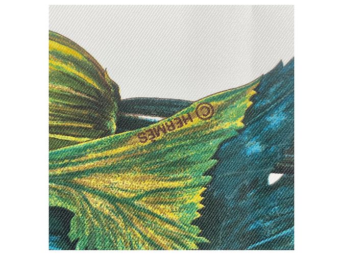 Hermès HERMES Carre 90 CITROUILLES ET COLOQUINTES Seidentuch Weiß Mehrfarben Grün - Ansicht 5