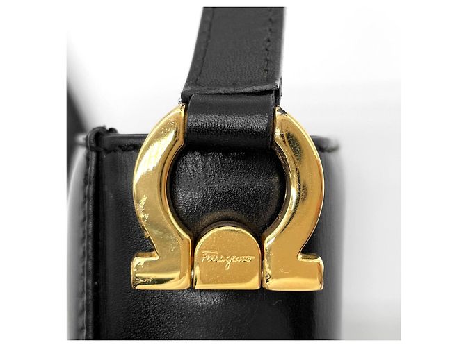 Borsa a tracolla mini Gancini Salvatore Ferragamo Nero - vista 13