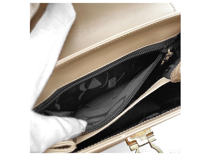 Borsa Salvatore Ferragamo Gancini Beige D'oro - vista 10