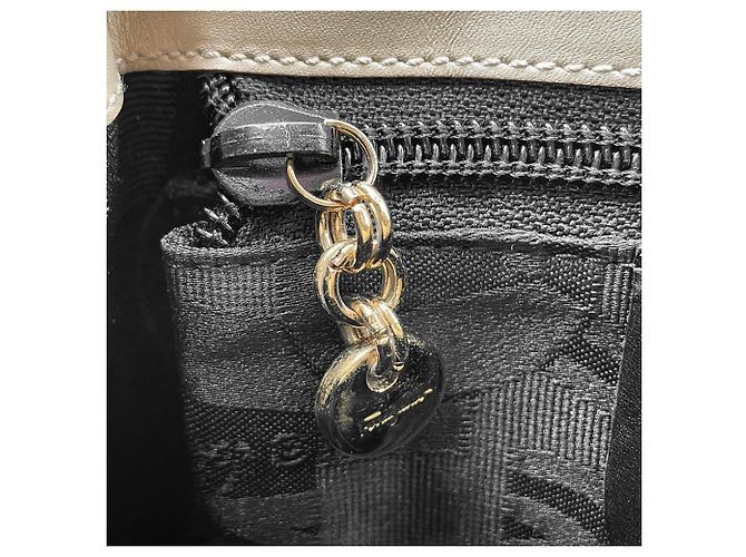 Borsa Salvatore Ferragamo Gancini Beige D'oro - vista 12