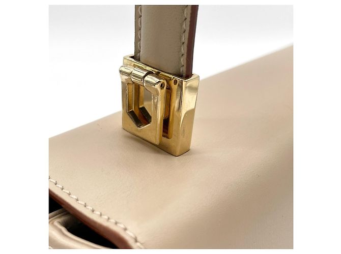 Borsa Salvatore Ferragamo Gancini Beige D'oro - vista 14