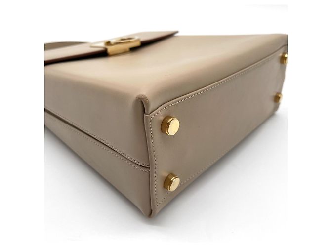 Borsa Salvatore Ferragamo Gancini Beige D'oro - vista 19