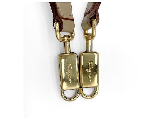 Borsa Salvatore Ferragamo Gancini Beige D'oro - vista 20
