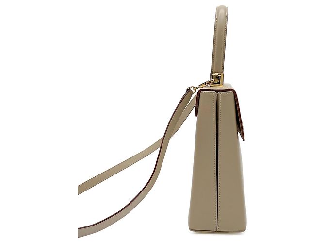 Borsa Salvatore Ferragamo Gancini Beige D'oro - vista 4