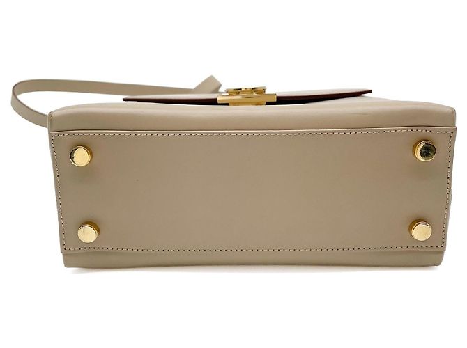 Borsa Salvatore Ferragamo Gancini Beige D'oro - vista 5