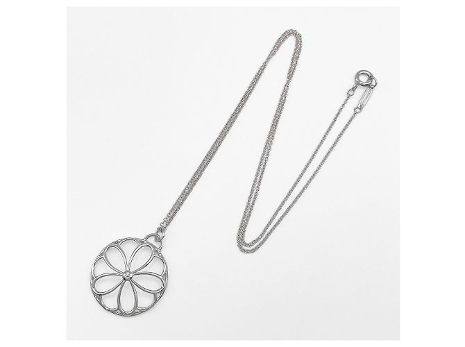 Collana Tiffany & Co. Flower Circle con 1 diamante Argento - vista 4