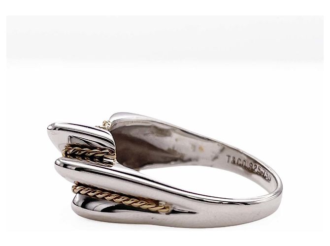 Tiffany & Co. Twist Ribbon Combination Band Ring Silber Golden - Ansicht 2