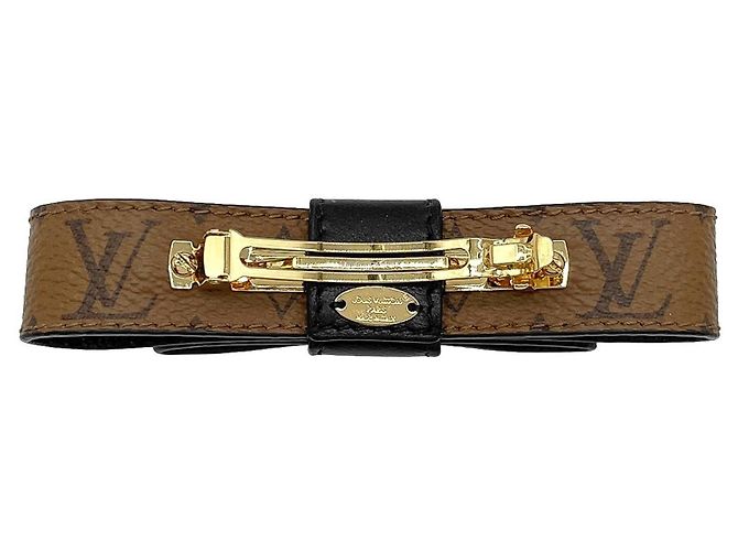 Fermi capelli Louis Vuitton LV Circle My Bow Ribbon Marrone D'oro - vista 2