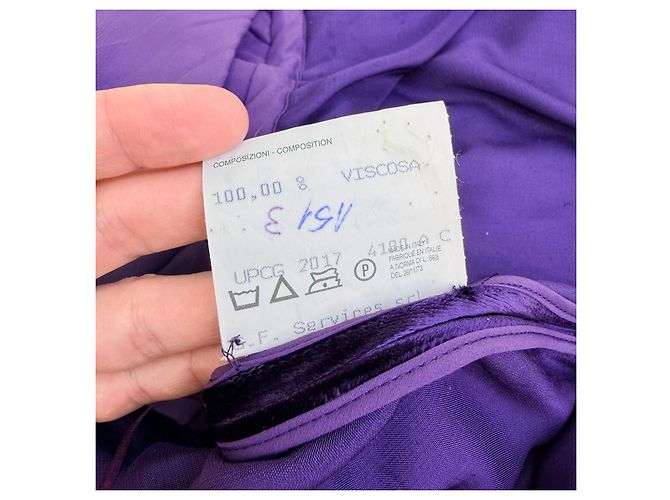 Vestido de terciopelo asimétrico Gucci Pre-Fall 2018 Runway Dark Violet IT40 Morado oscuro - vista 10