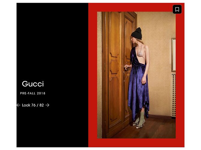 Vestido de terciopelo asimétrico Gucci Pre-Fall 2018 Runway Dark Violet IT40 Morado oscuro - vista 3