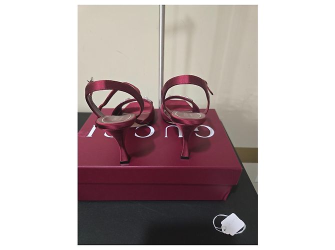 Sandali Gucci Horsebit Bordò - vista 3