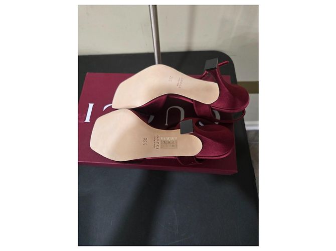 Sandali Gucci Horsebit Bordò - vista 4