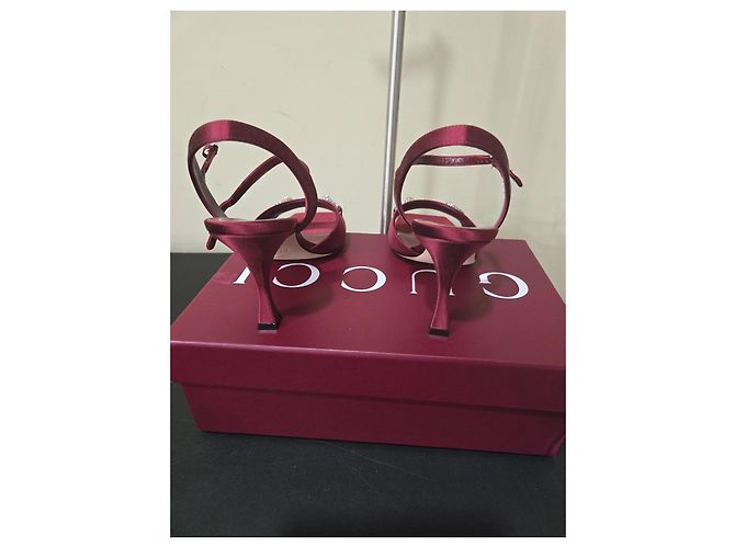Sandali Gucci Horsebit Bordò - vista 5