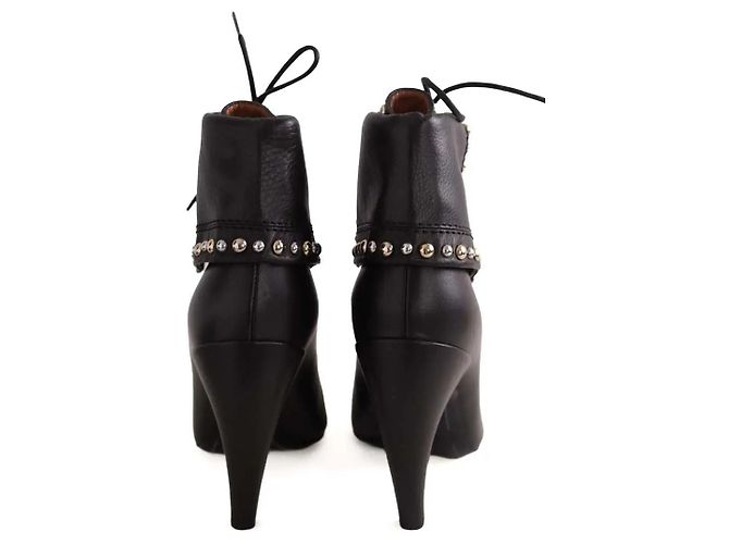 Botas de cordones de cuero negro Givenchy - vista 2