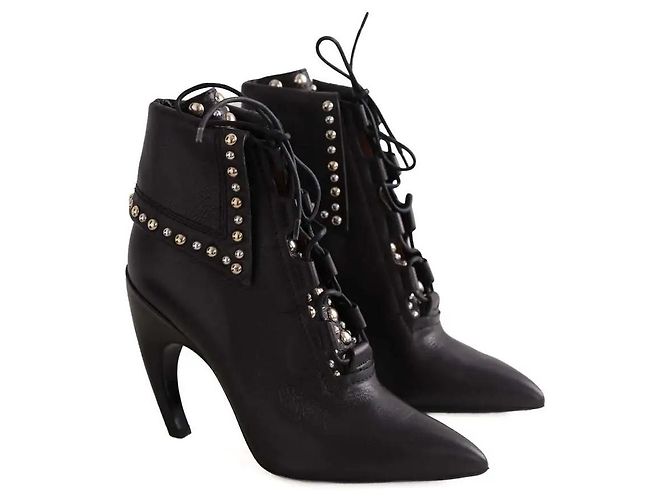 Botas de cordones de cuero negro Givenchy - vista 3