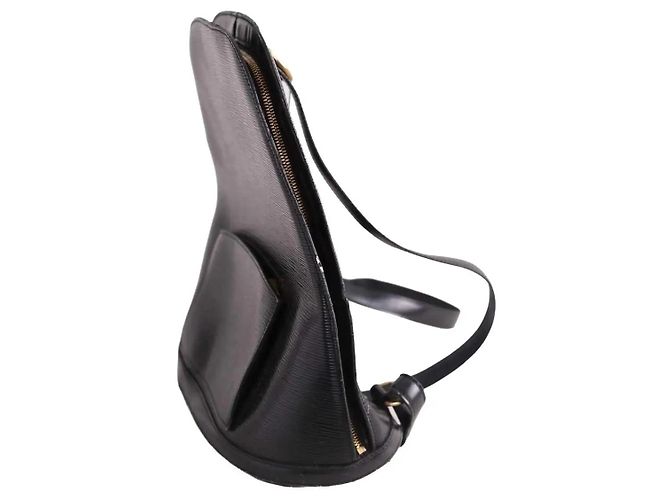 Louis Vuitton Gobelins cuir leather backpack black - view 3