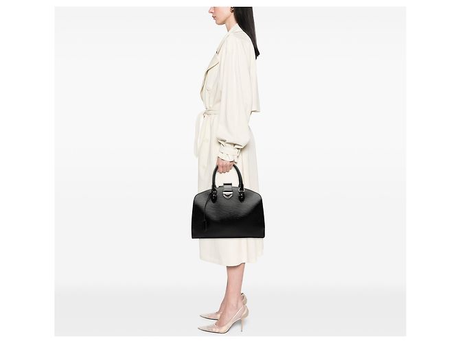Borsa Louis Vuitton Epi Pont Neuf GM Nera Nero - vista 6