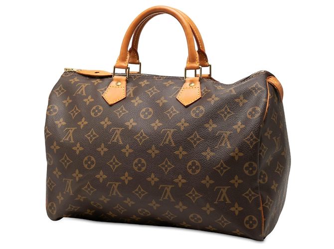 Borsa Boston Louis Vuitton Monogram Speedy 35 Marrone - vista 2