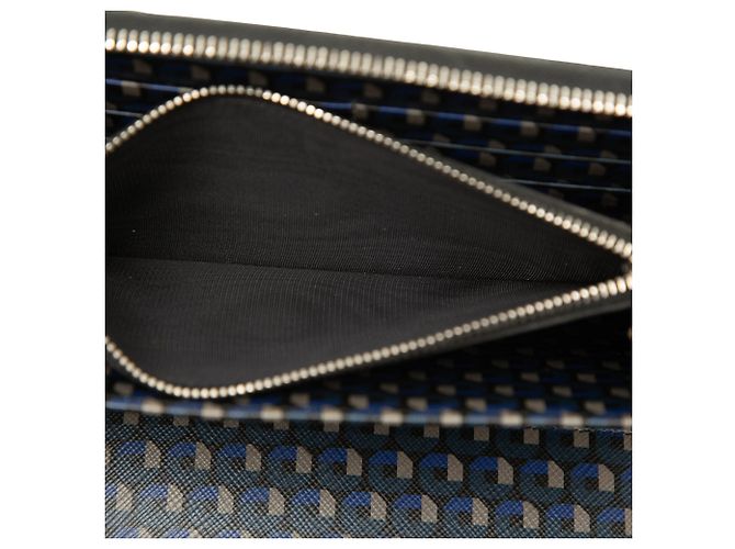 Portafoglio lungo Prada Saffiano con zip nero - vista 4