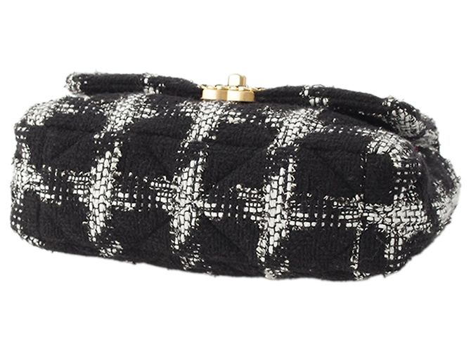 Sac Chanel Medium Tweed 19 Flap Satchel Noir - vue 5