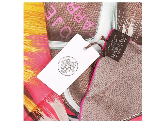 Hermès Carré 140 "Projets Carres au Crayon" Seidentuch in Rosa Pink - Ansicht 12