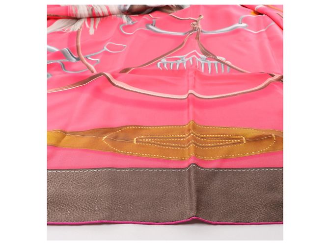 Hermès Carré 140 "Projets Carres au Crayon" Seidentuch in Rosa Pink - Ansicht 5