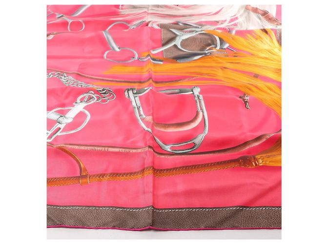 Hermès Carré 140 "Projets Carres au Crayon" Seidentuch in Rosa Pink - Ansicht 6