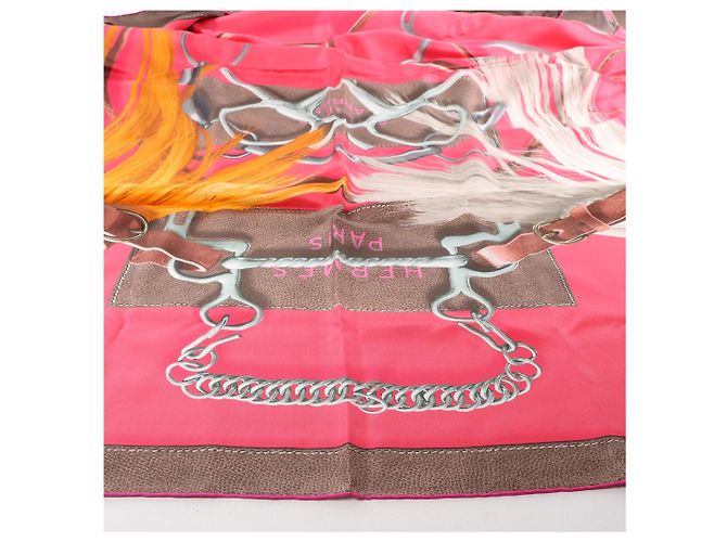Hermès Carré 140 "Projets Carres au Crayon" Seidentuch in Rosa Pink - Ansicht 7