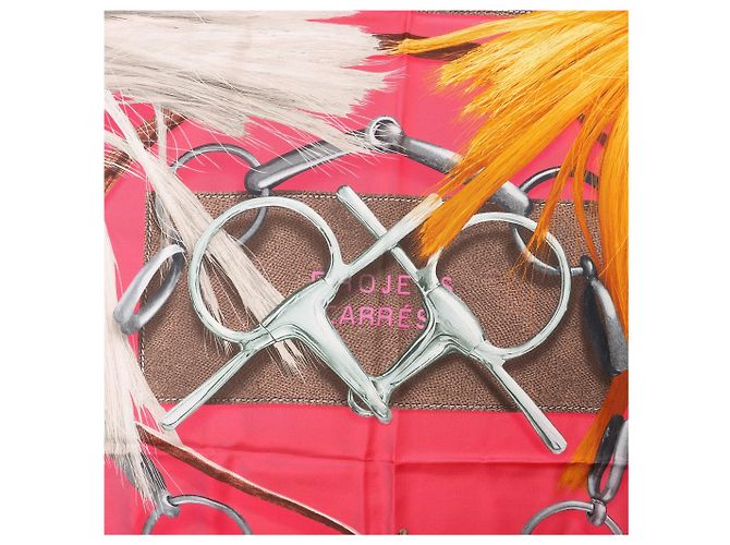 Hermès Carré 140 "Projets Carres au Crayon" Seidentuch in Rosa Pink - Ansicht 9