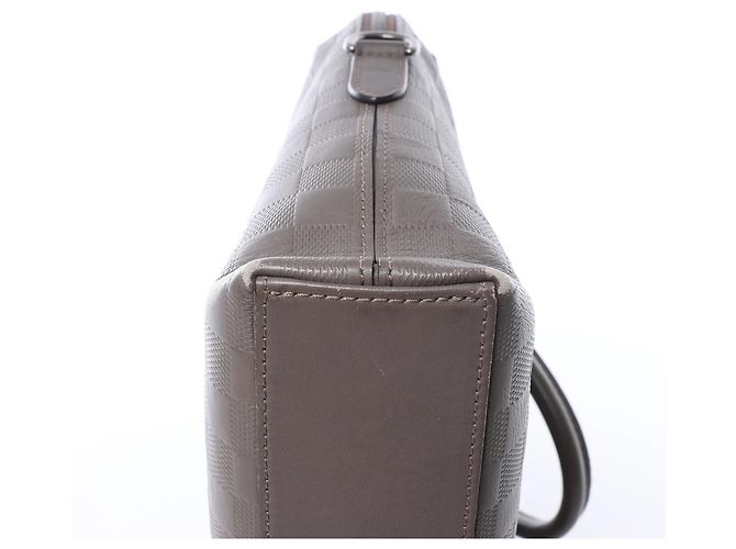 Borsa Louis Vuitton Porte-Documents Jour Damier Infini in marrone N48264 - vista 10