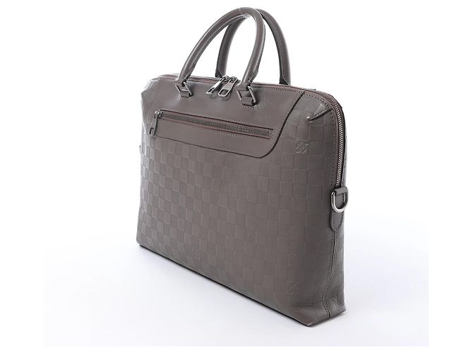 Borsa Louis Vuitton Porte-Documents Jour Damier Infini in marrone N48264 - vista 2