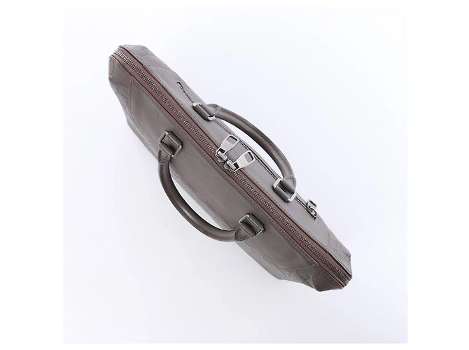Borsa Louis Vuitton Porte-Documents Jour Damier Infini in marrone N48264 - vista 7