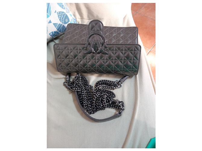 Borsa Pinko Love Click in pelle metallizzata Metallico - vista 9