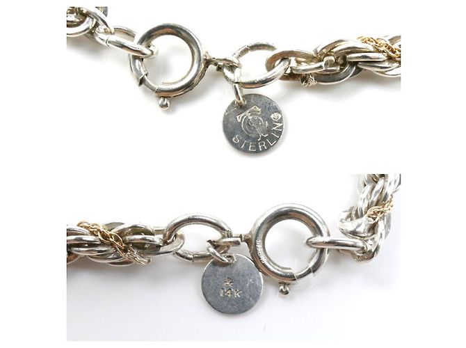 Collana Twist Tiffany & Co. in argento e oro giallo 14K - vista 4