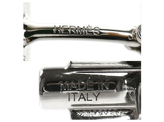 Hermès Gemelli Hermes Metal Veau Swift Tourni Tresse Nero Argento - vista 4