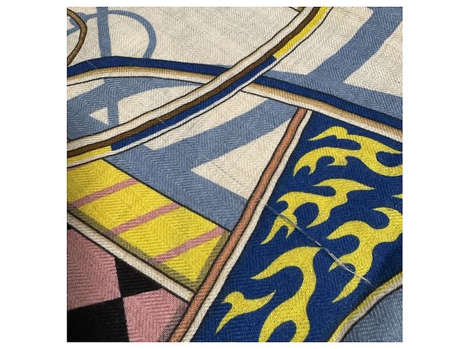 Hermès Hermes Carre Geant 140 Voitures en Equilibre Schal Mehrfarben - Ansicht 10