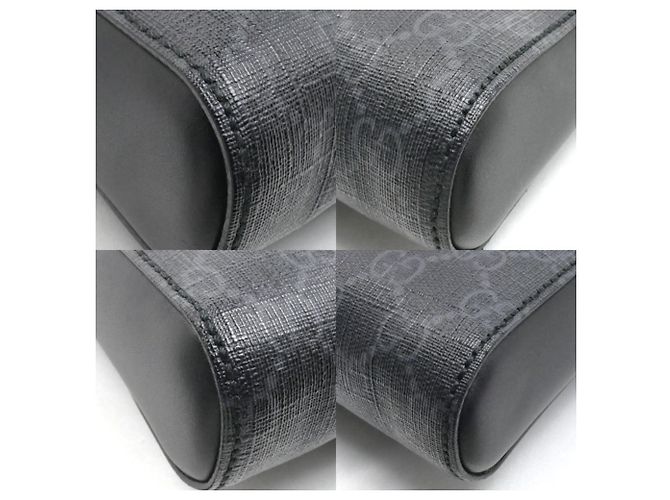 Borsa a tracolla Gucci GG Supreme Messenger Marrone Nero - vista 5